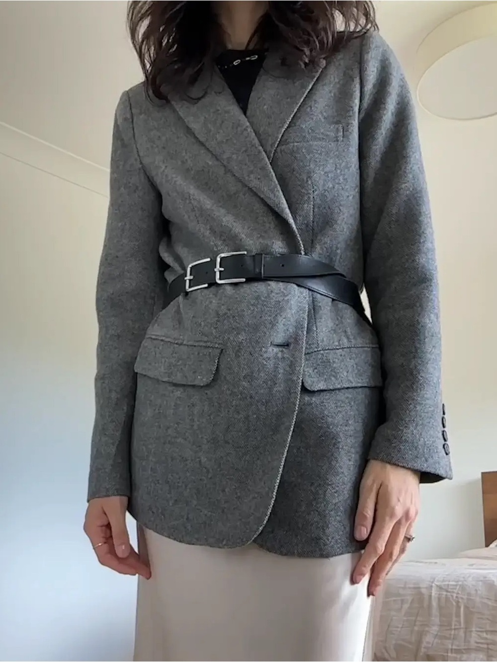 Italian Wool Oversized Blazer